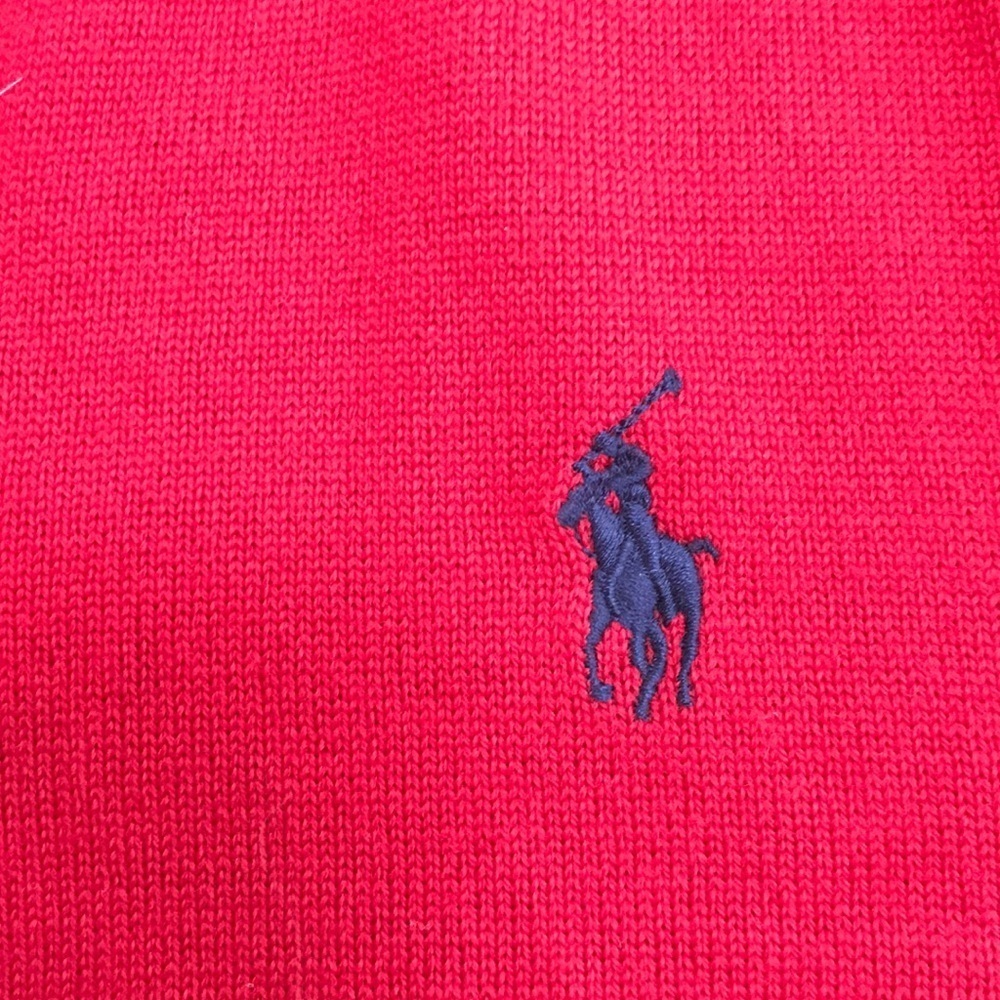 POLO RALPH LAUREN men’s Size L red merino wool sweater - Picture 3 of 6